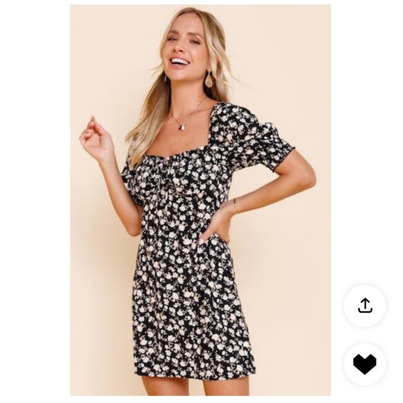 Trixxi Dresses & Skirts - Rebekah floral bustier mini swing dress from Francesca’s